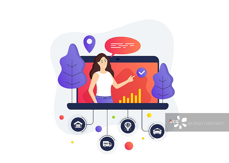 免费送货停车库和气球图片素材