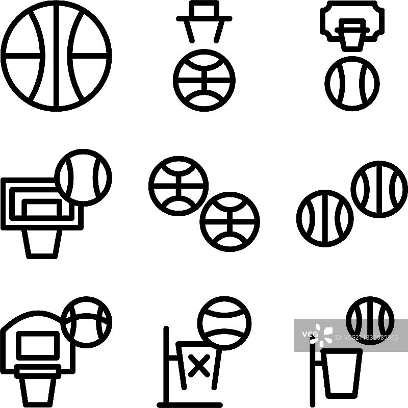 篮球图标或标志图片素材