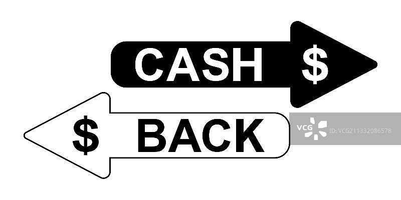 黑白箭头返现图标简约检查图片素材