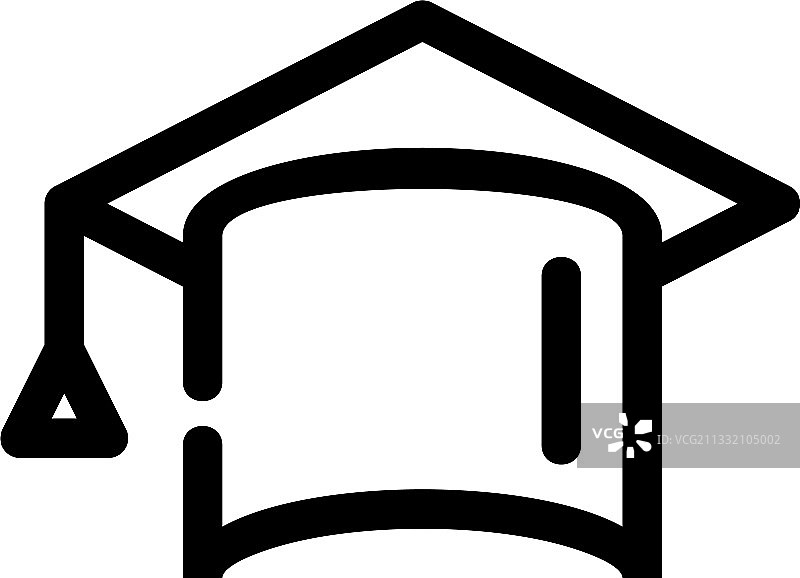 毕业帽图标或标志图片素材