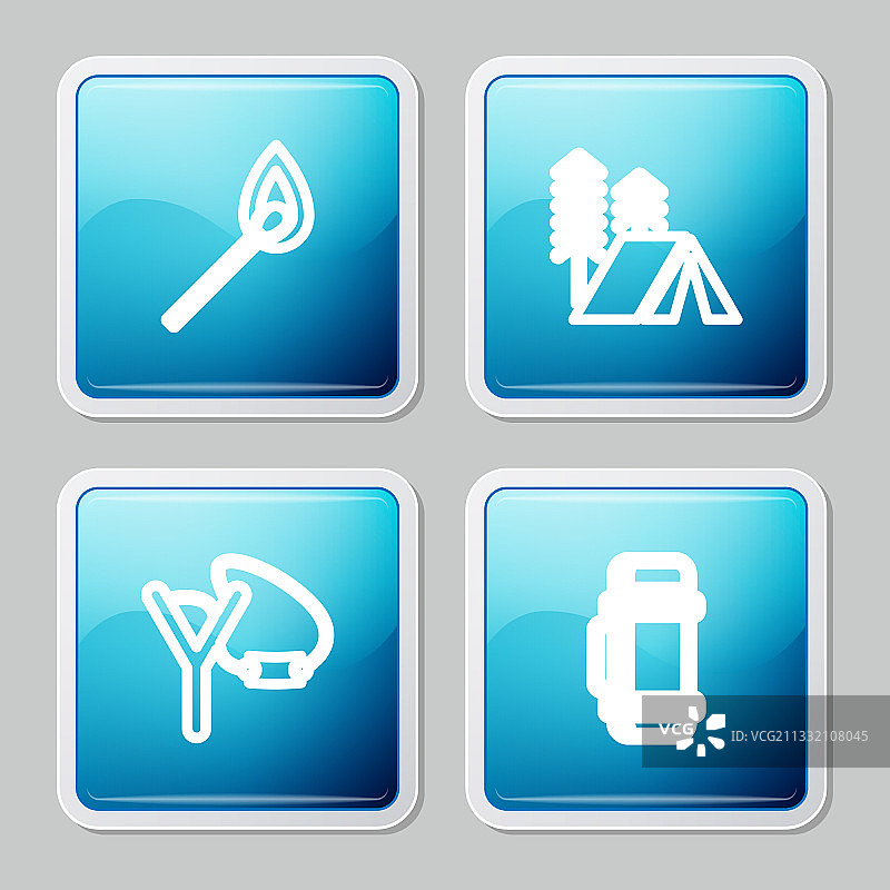 火柴点燃火焰，游客帐篷图片素材