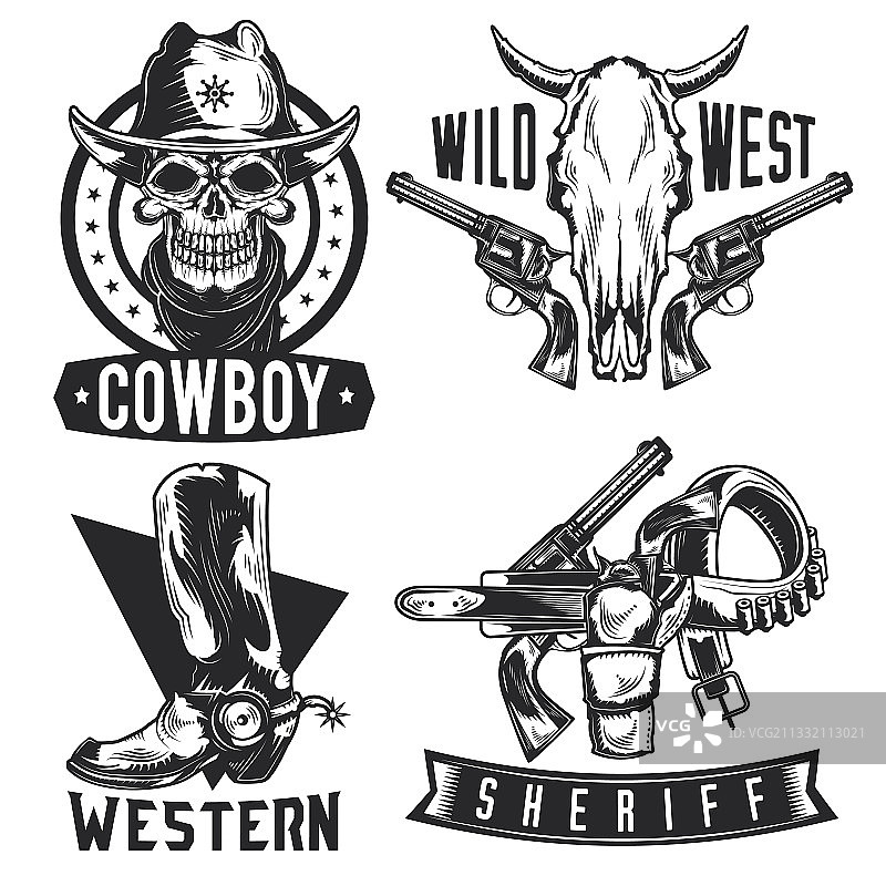 牛仔徽章标签标识图片素材