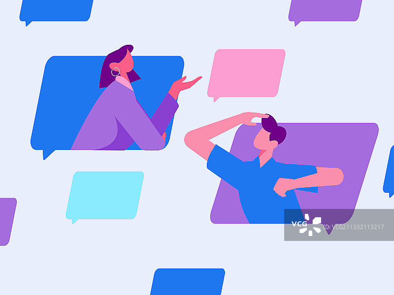 工作中的人物协作扁平矢量概念运营插画图片素材