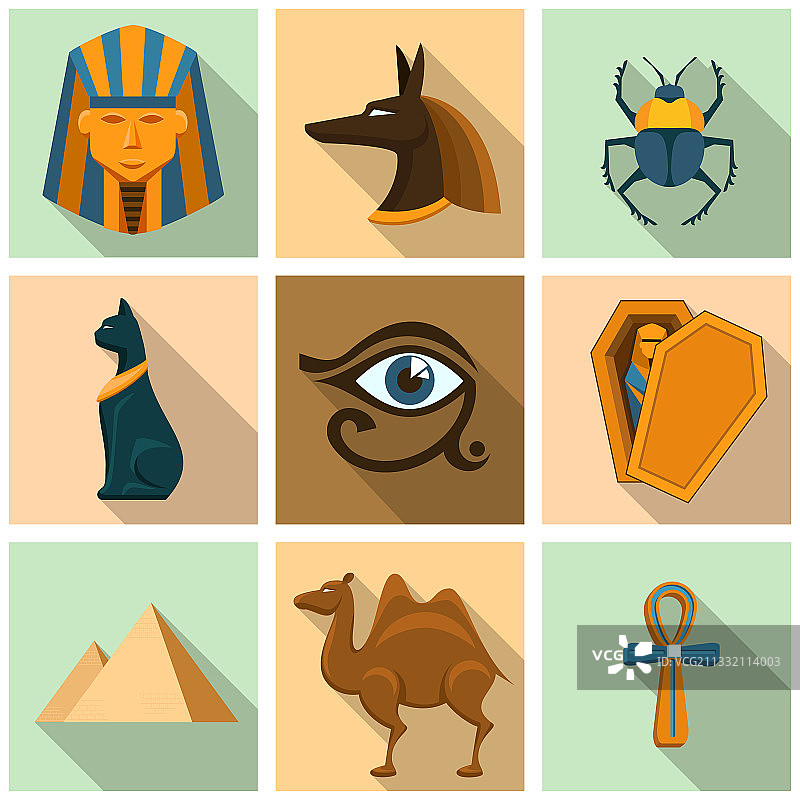 埃及图标合集图片素材