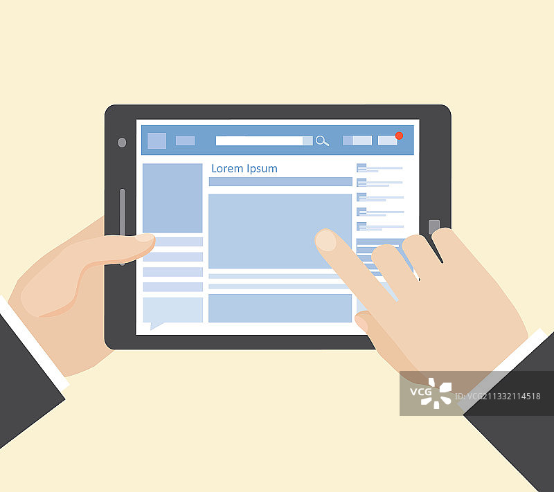 平板电脑上的社交网络图片素材