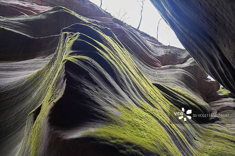 陕西省 延安市 甘泉县雨岔村 雨岔大峡谷图片素材