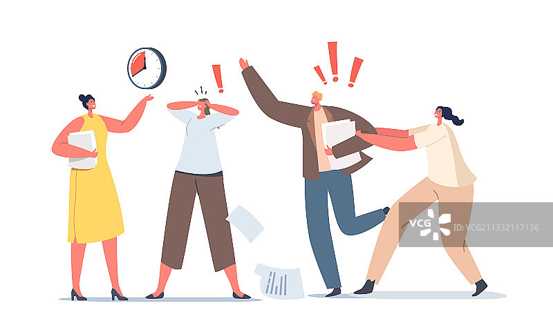 紧急工作概念焦虑的商务人士图片素材