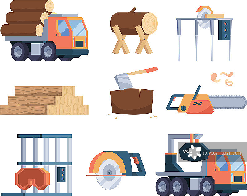 木材工业木材斧头锯木厂图片素材