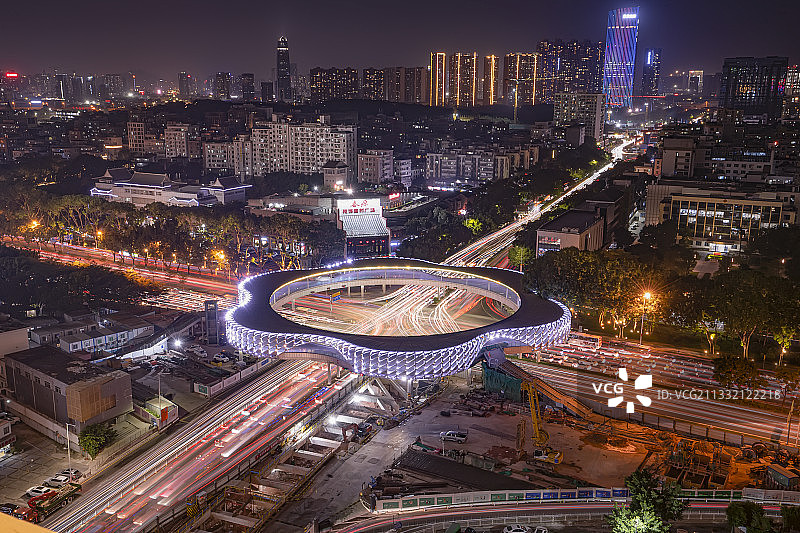 深圳甜甜圈夜景图片素材