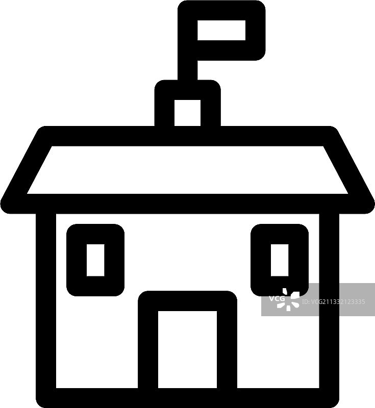 学校图标或标志隔离符号图片素材