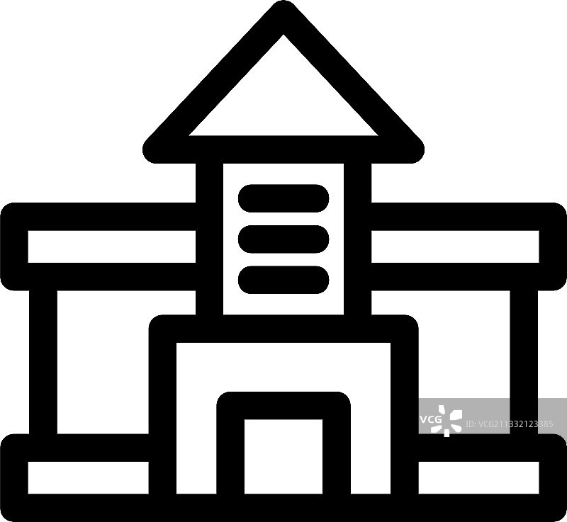 学校图标或标志隔离符号图片素材