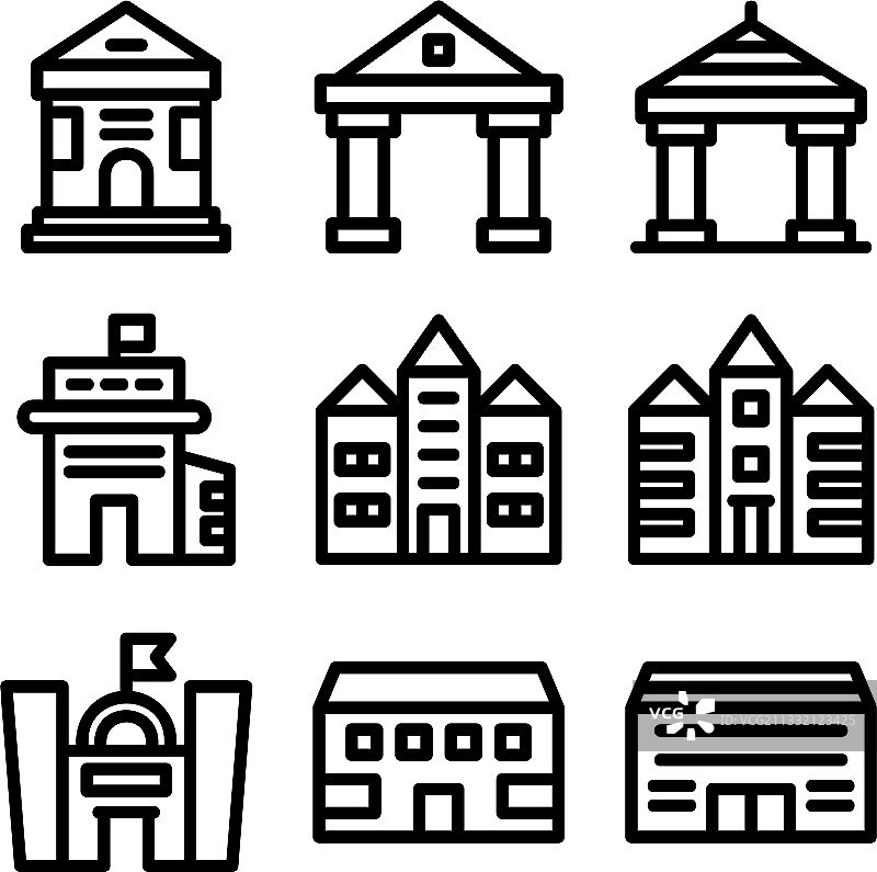 学校图标或标志隔离符号图片素材