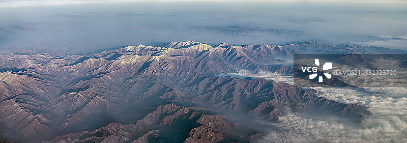 太行山北段主峰小五台山全景航拍Mt. LittleWuTai图片素材
