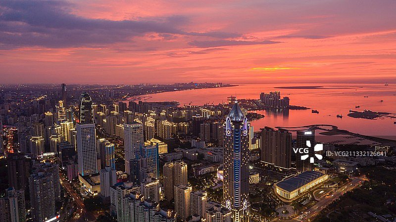 海口黄昏图片素材