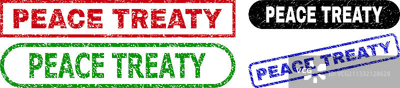 带划痕风格的和平条约印章图片素材