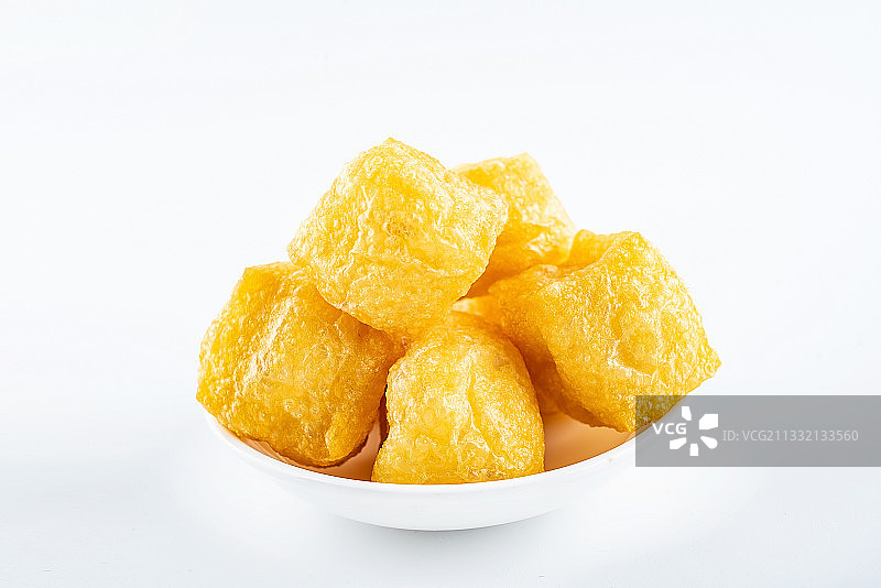 金黄色的油豆腐图片素材