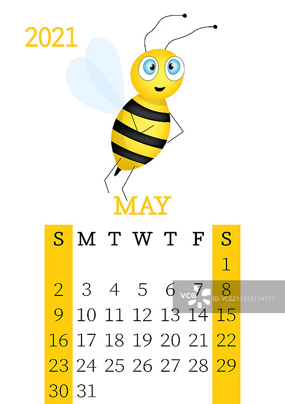 2021年5月月历图片素材