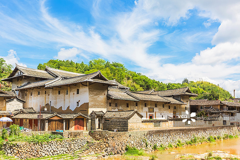 在福建土楼客家民俗文化村（永定洪坑村）图片素材
