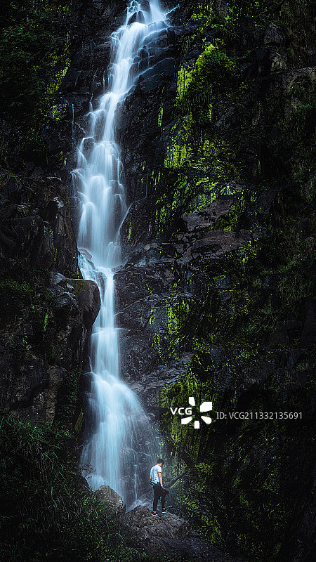 厦门自然风光：淡溪瀑布图片素材