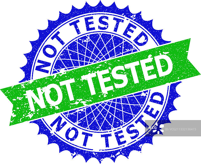 未经测试的双色花结印章图片素材