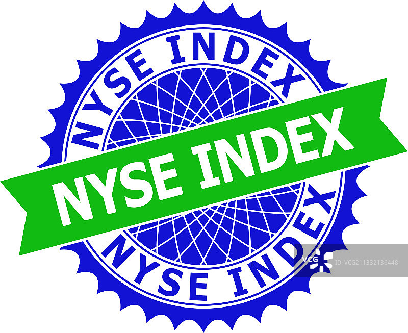 纽交所指数双色干净的丝带花结模板图片素材