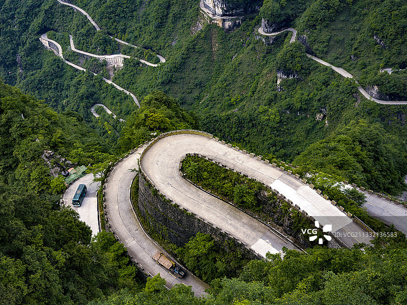 U2——张家界天门洞俯视图片素材