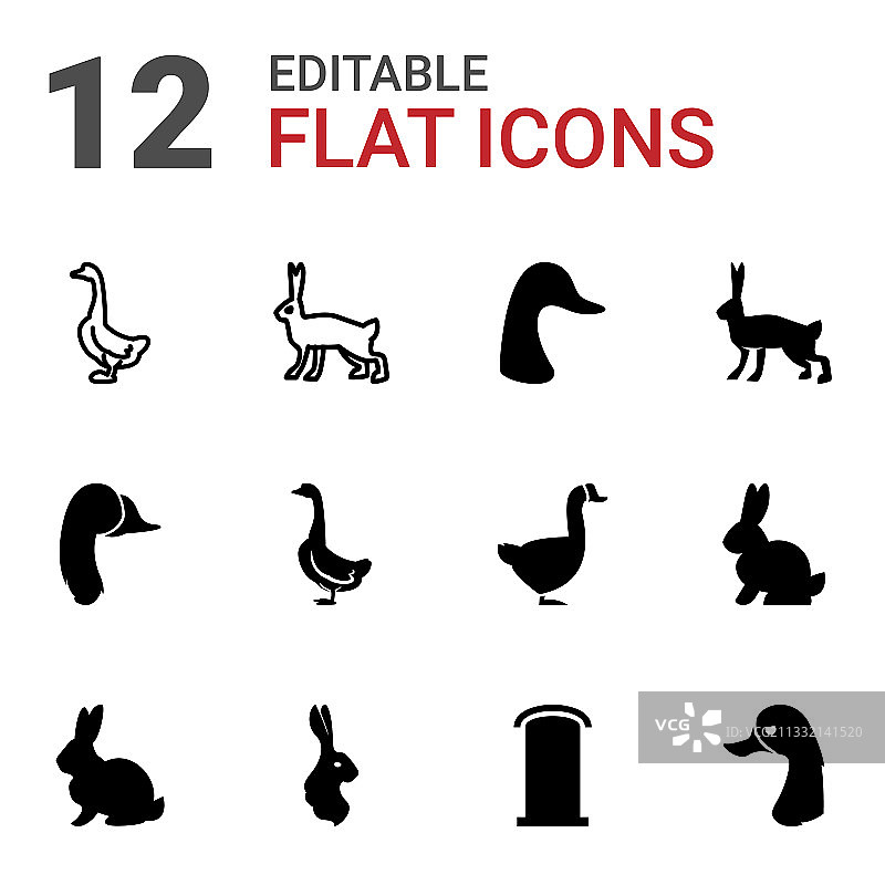 12个可爱图标图片素材