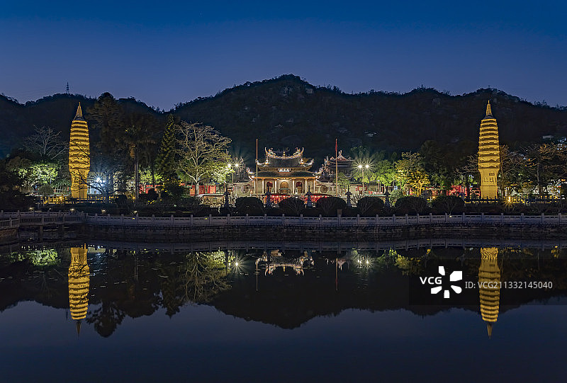 厦门南普陀寺夜色图片素材