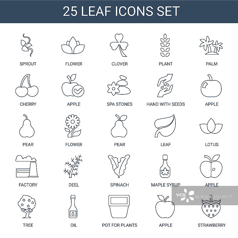 叶子图标图片素材