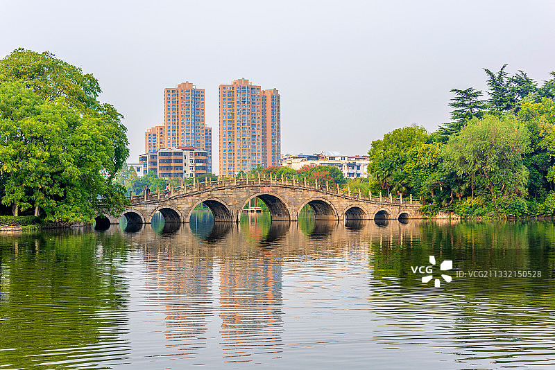 中国湖北荆州沙市中山公园图片素材