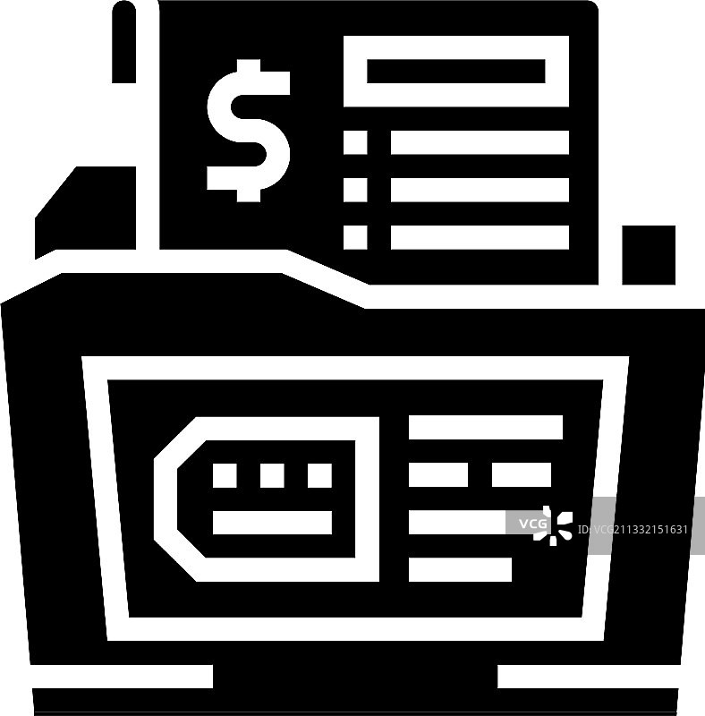 卷宗津贴字形图标图片素材