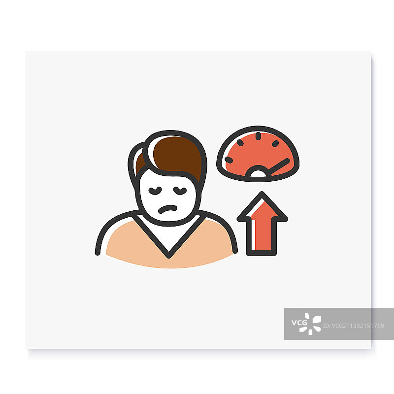 体重增加彩色图标图片素材