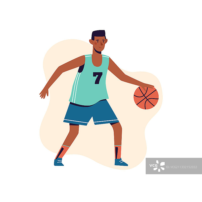 男子扣篮，非洲运动员图片素材