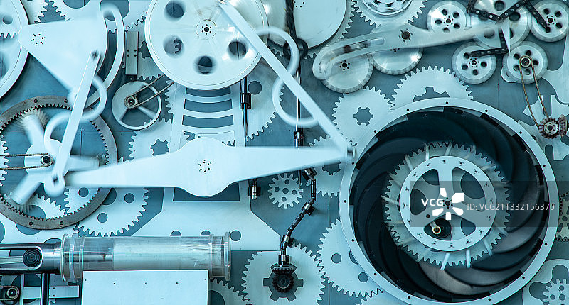 旋转齿轮机械传动图片素材