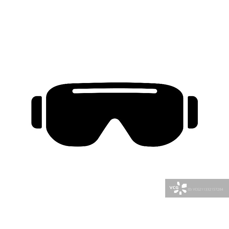 生物学护目镜眼睛保护字形图标图片素材