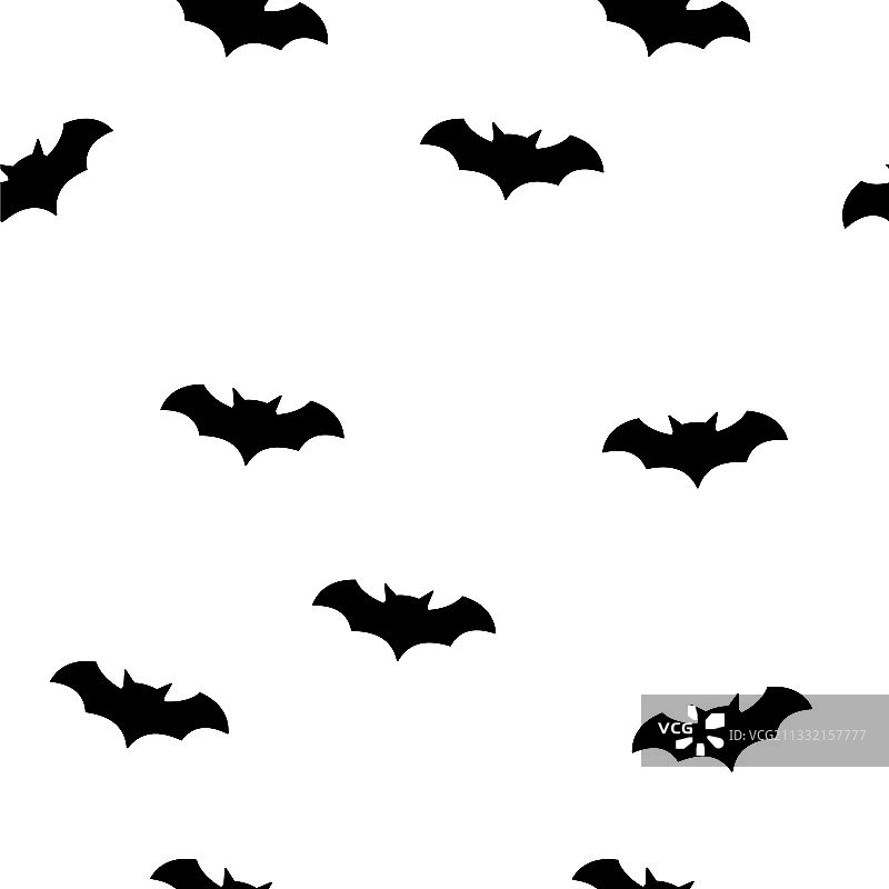 白色万圣节蝙蝠无缝图案图片素材