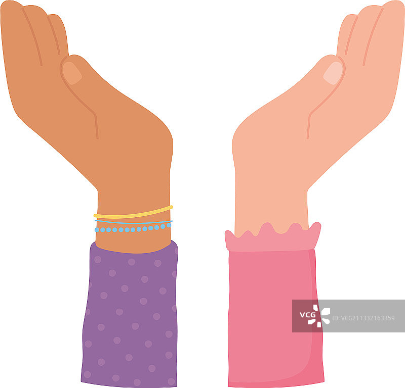 黑人生命：黑白双手合十图片素材