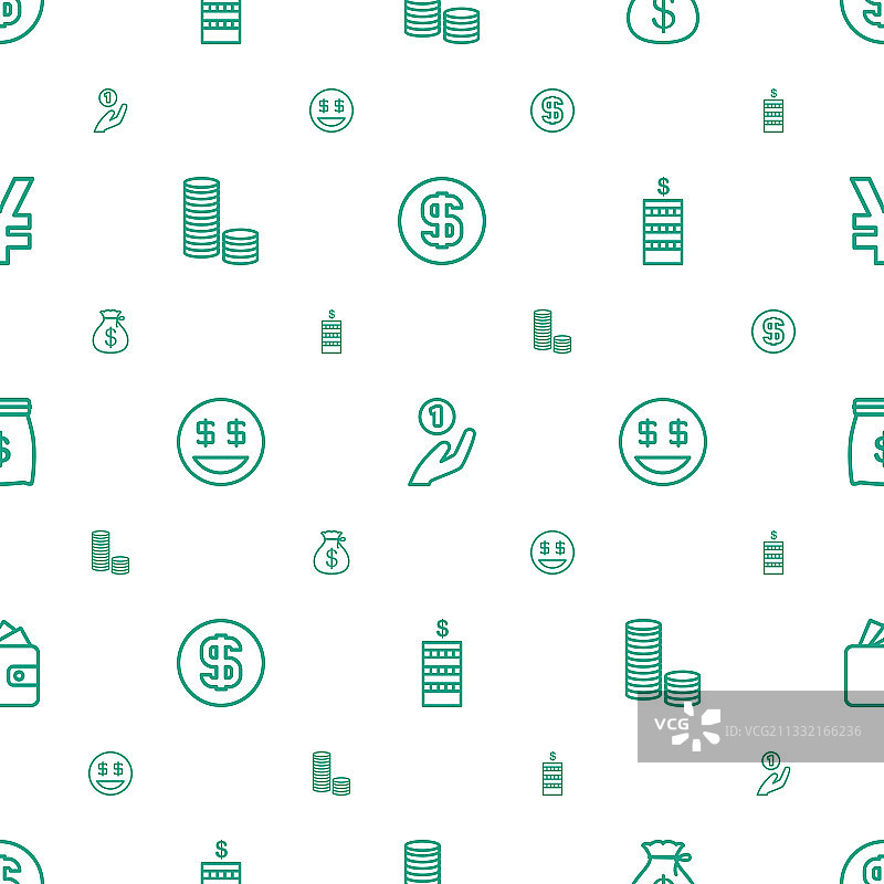 丰富的图标无缝白色背景图片素材