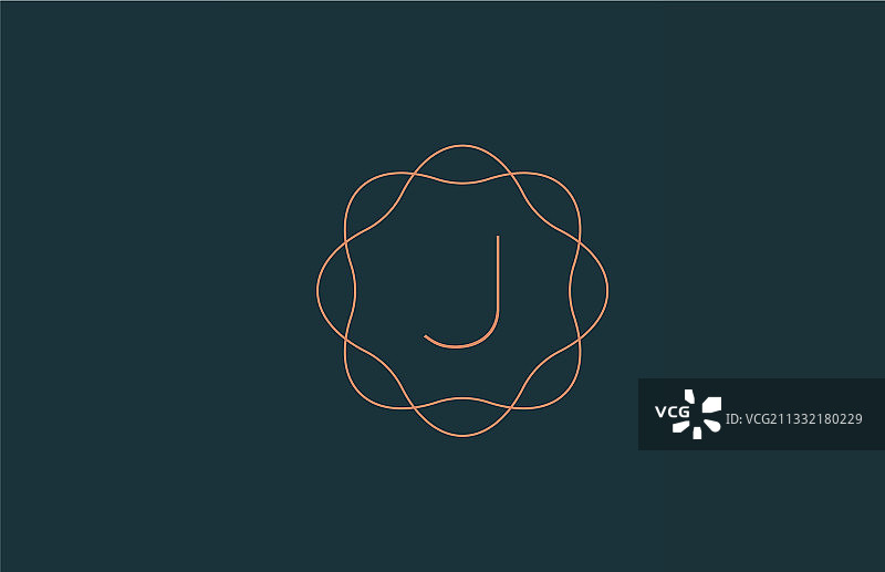 J花卉字母组合标志图片素材