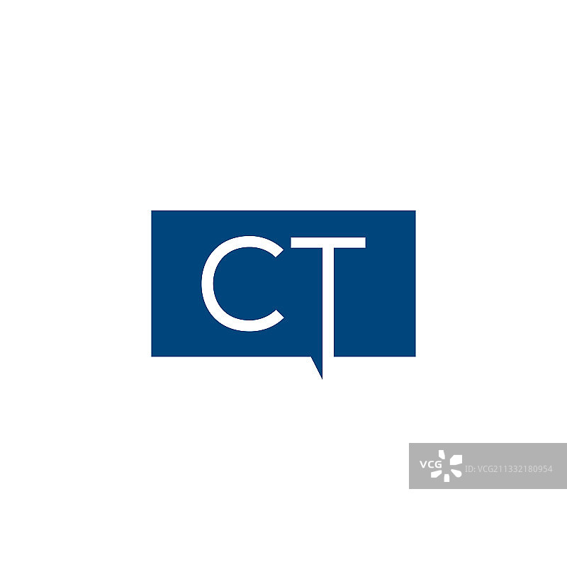 创意字母Ct方形标志设计图片素材