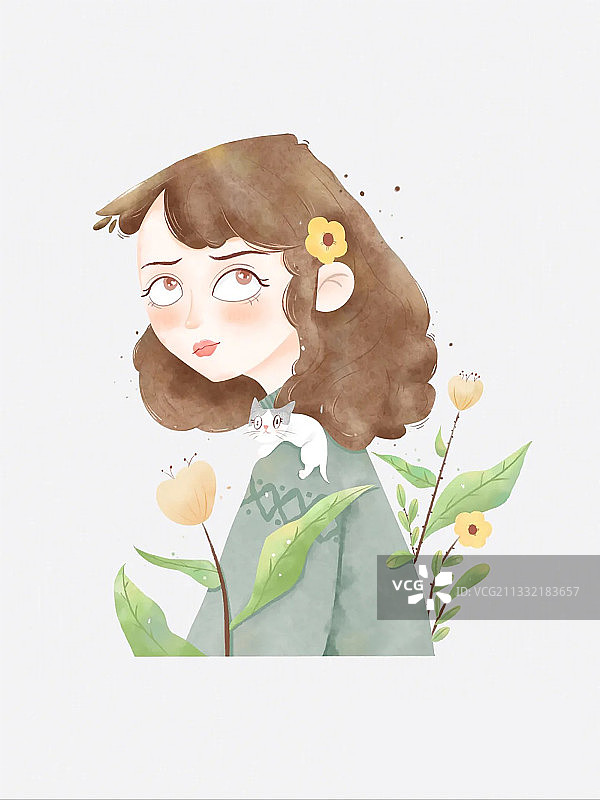 森系女孩图片素材