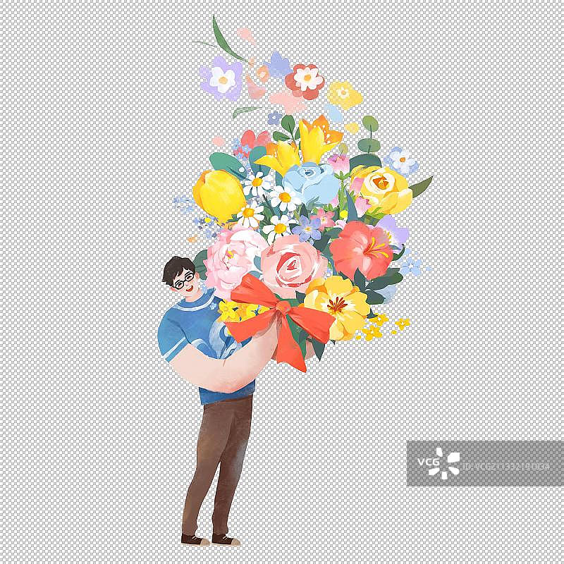 父亲节插画元素图片素材