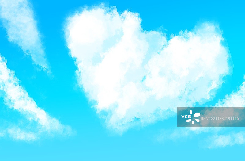 云彩 爱心 天空图片素材