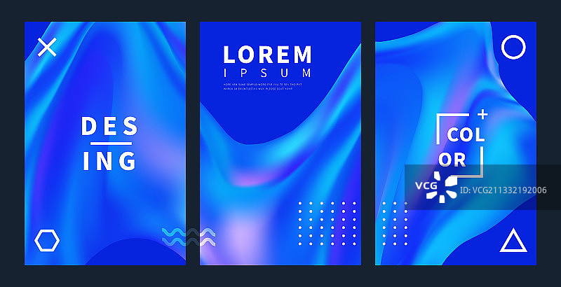 矢量流体质感设计模板组图图片素材