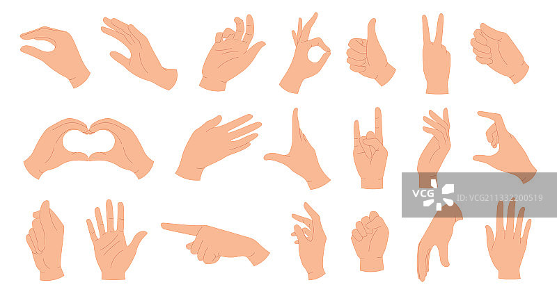 优雅的男女手势图片素材