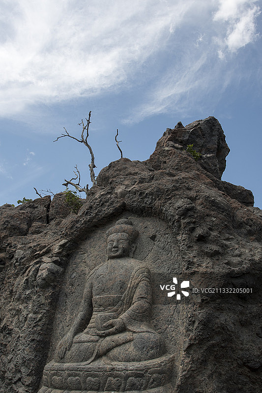 辽宁阜新市彰武县千佛山风景区的佛像图片素材