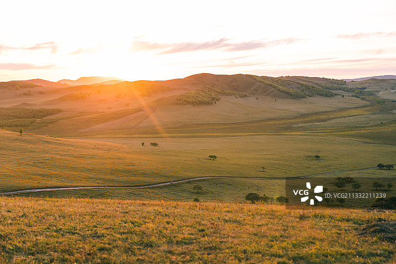 初秋的乌兰布统草原风光图片素材