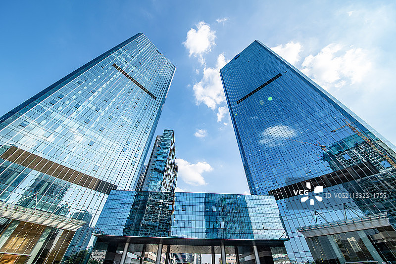 广东佛山南海区CBD建筑群图片素材