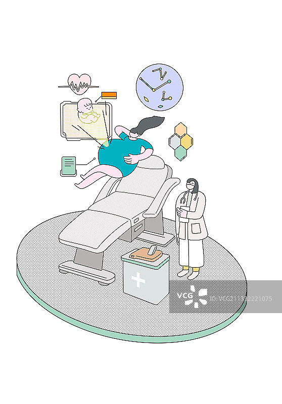 孕妇检查健康科技护理图片素材
