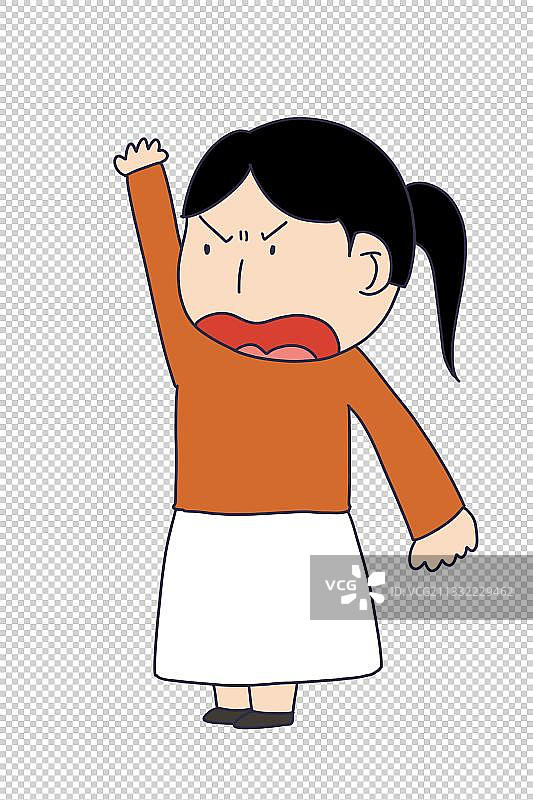 元素：生气的女性图片素材